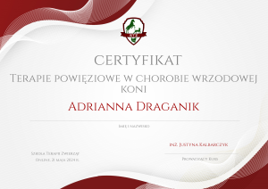 Udział w webinarze "Terapie powięziowe w chorobie wrzodowej koni"